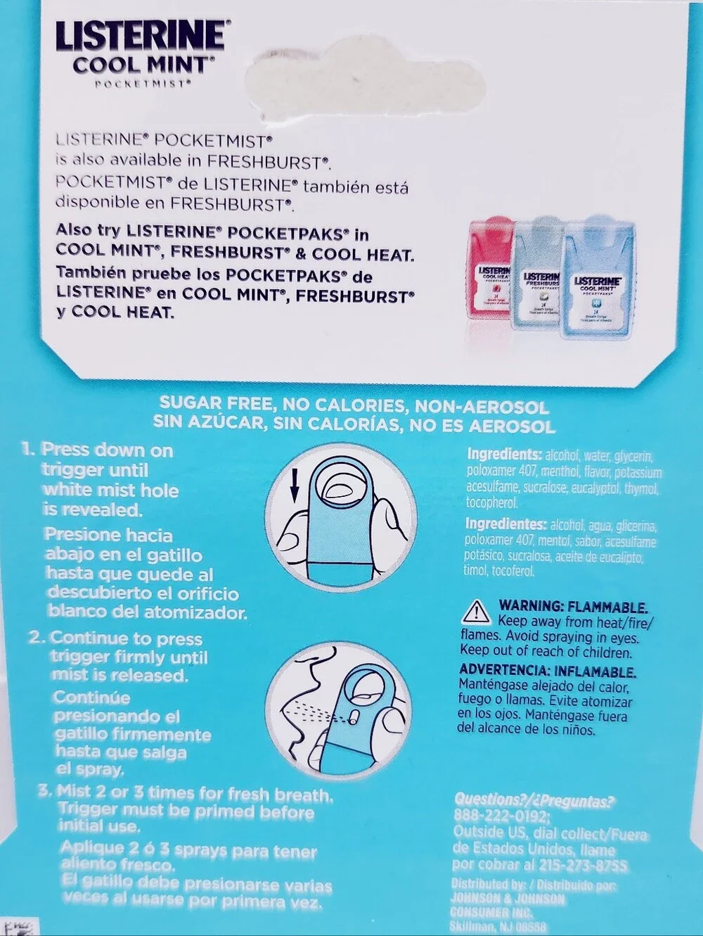 ⭐4/$15 Listerine Pocketmist Breath Spray Cool Mint